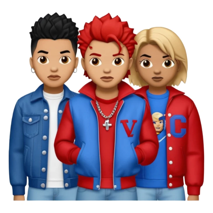 Glam jangle Quale Ricky Shoko, Tay, Tay, Rady Choppa, no Coco V Chucky sticker