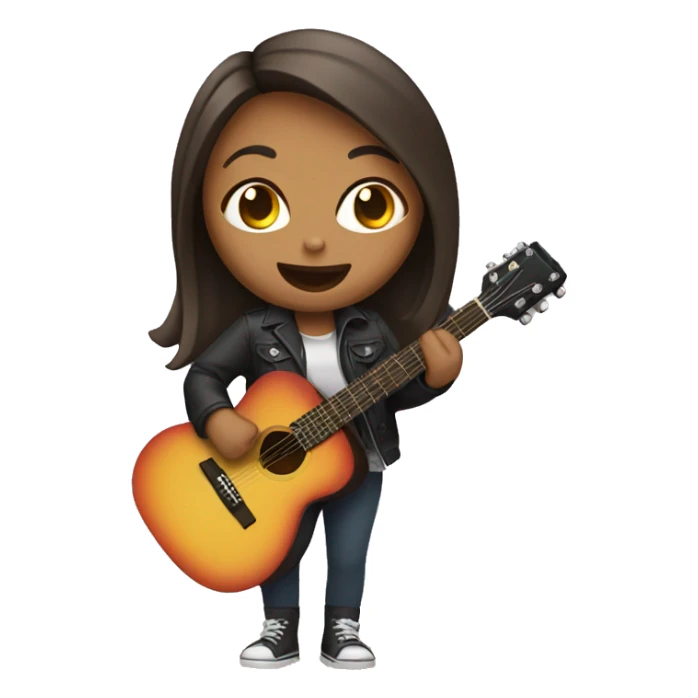 girl with guitar and microphone sticker