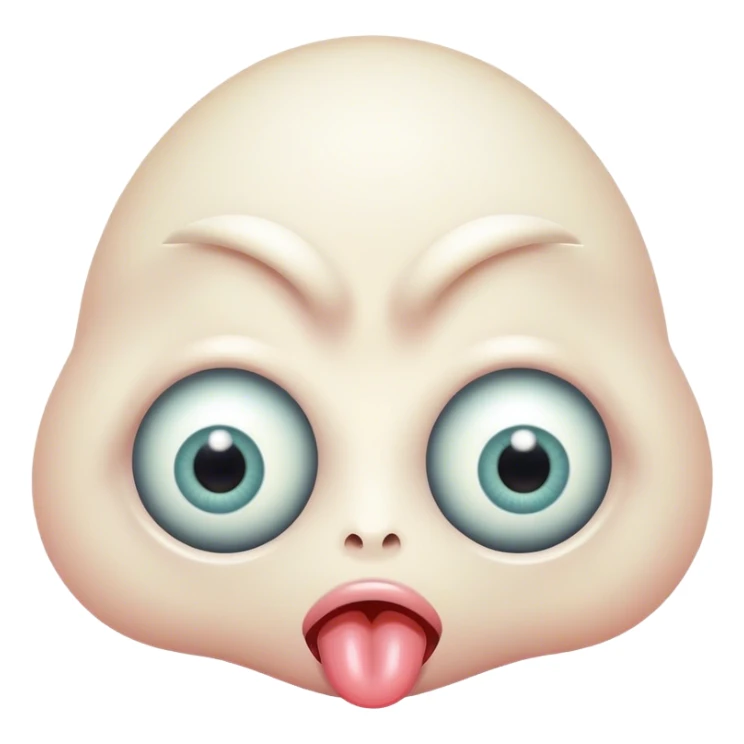 Eyeballs with tongues as pupils  sticker