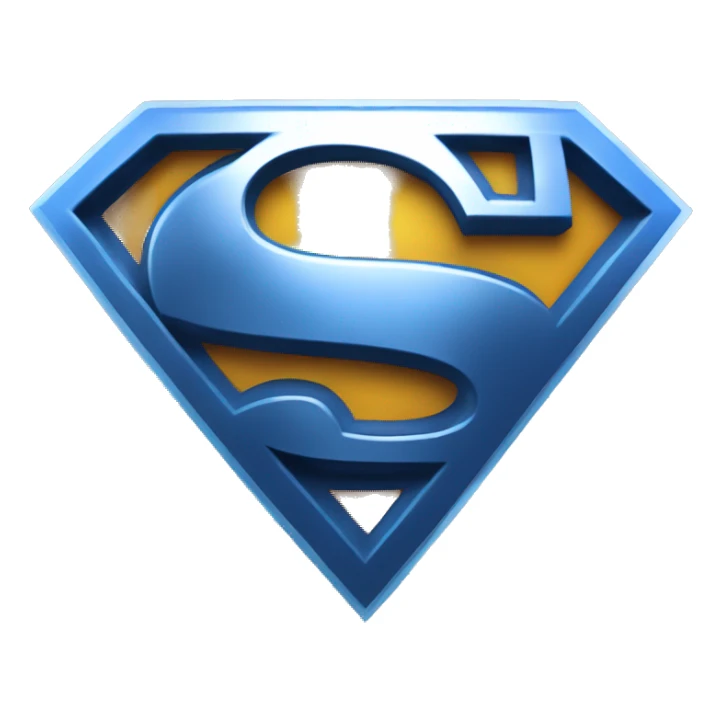 Superman emblem in blue and silver color  sticker