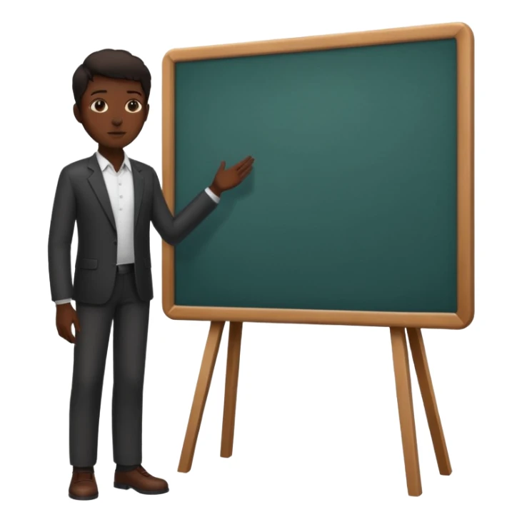 person silhouette standing next to a project board sticker