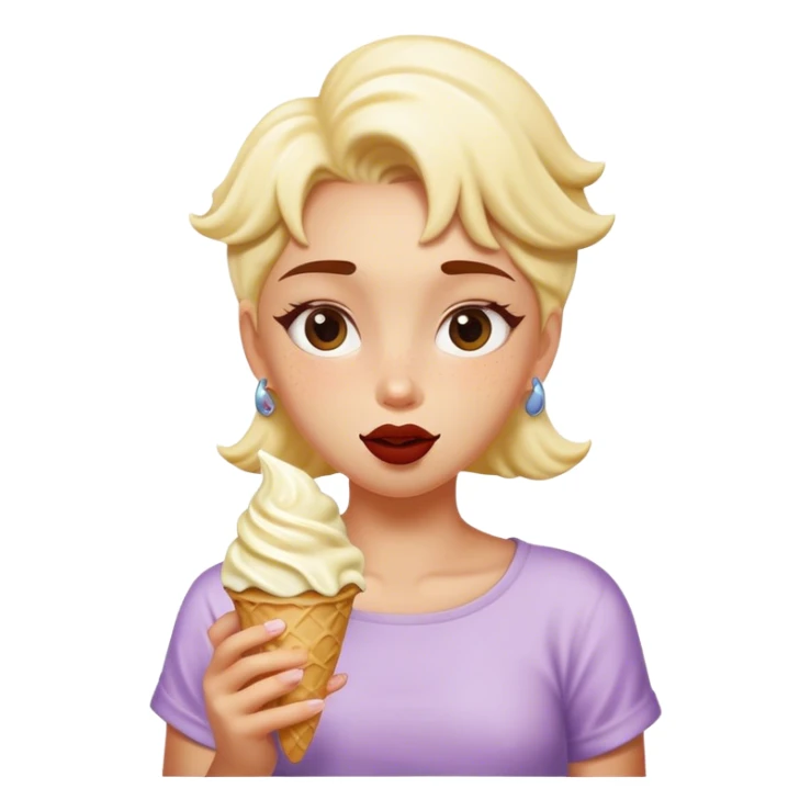 a girl called rainy who likes to eat gelato sticker
