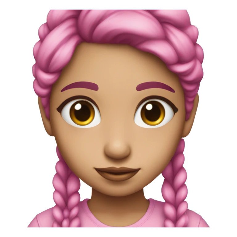 Niña d pelo azul y ojos rosados  sticker