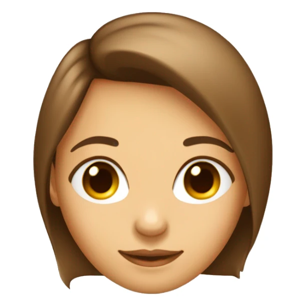 menina de olhos castanho cabelo comprido e castanho liso cor de pele bege claro sticker