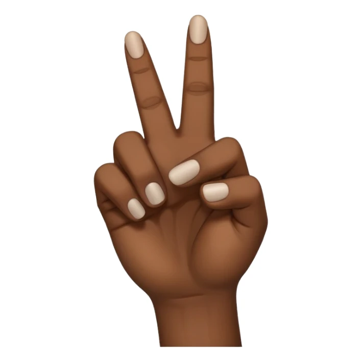 middle finger emoji, dark skin tone, transparent background sticker