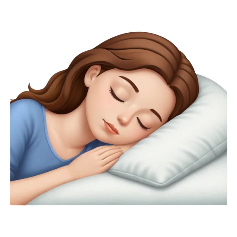 White girl Brown hair sleeping  sticker