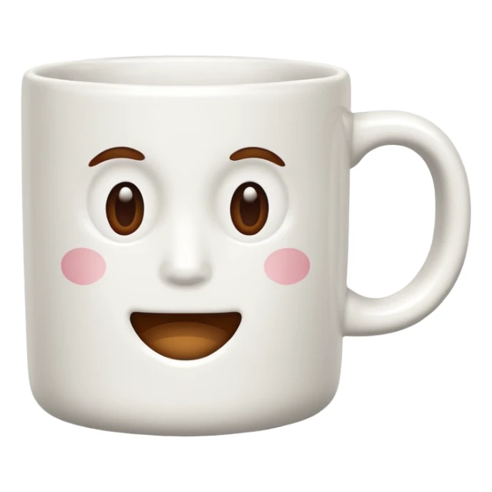 white coffee mug, classic, minimalism, no emojis or faces sticker