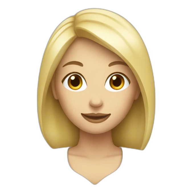 blonde woman holding a lunch meal sticker