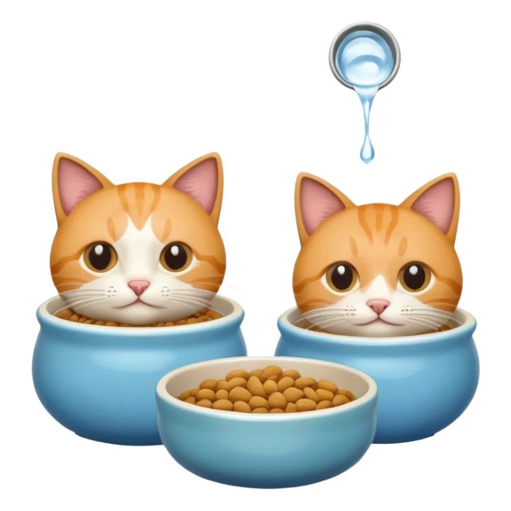 Cat's Food and Water sticker