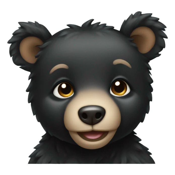 baby black bear sticker
