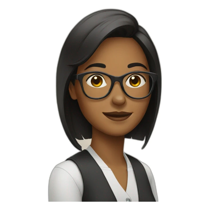 Women with glasses sticker