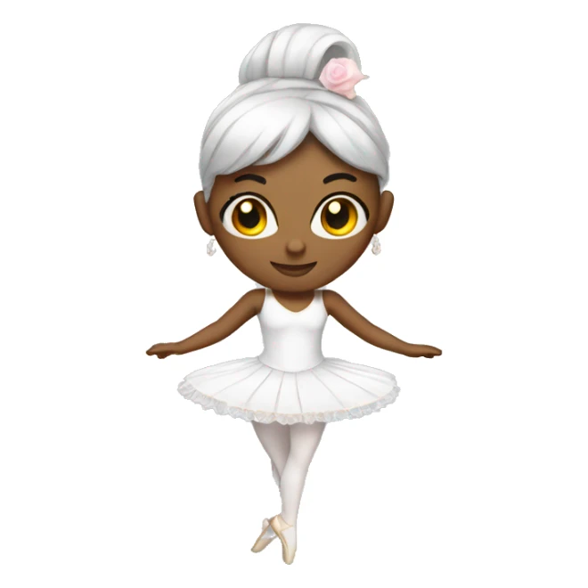 Ballerina white costume sticker