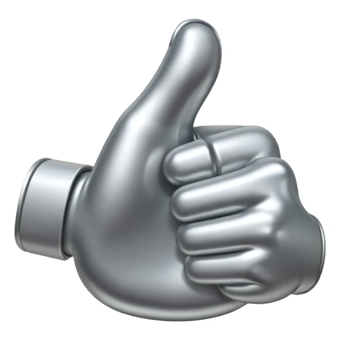 Emoji like (thumbs up) bull's hoof emoji sticker