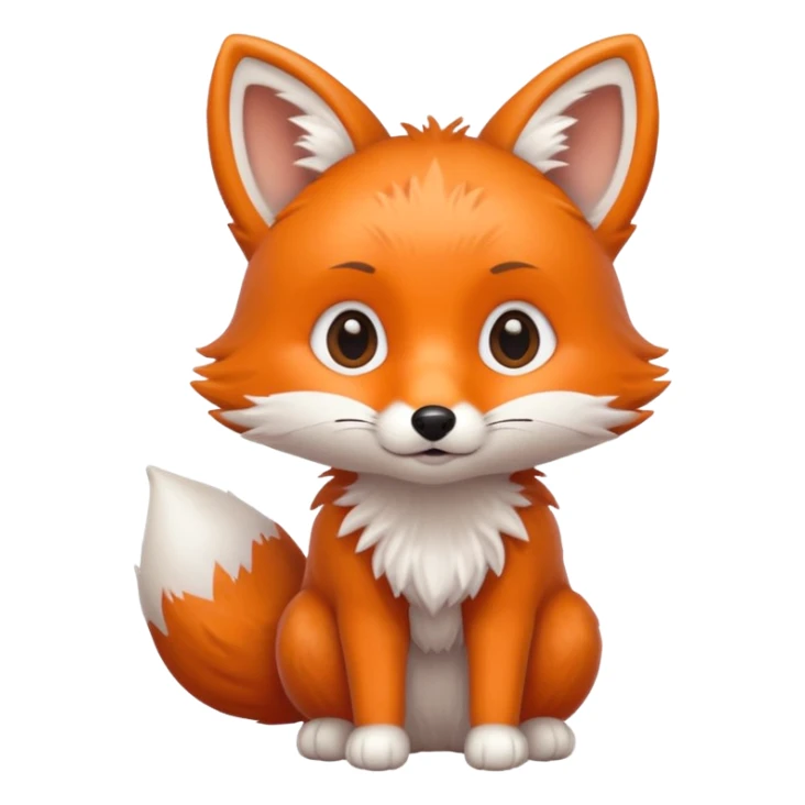 a baby fox emoji sticker
