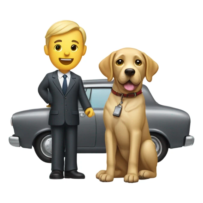 Labrador who sells cars  sticker