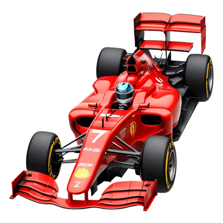 Coche de fórmula 1 2022 color rojo ganando un gran premio sticker