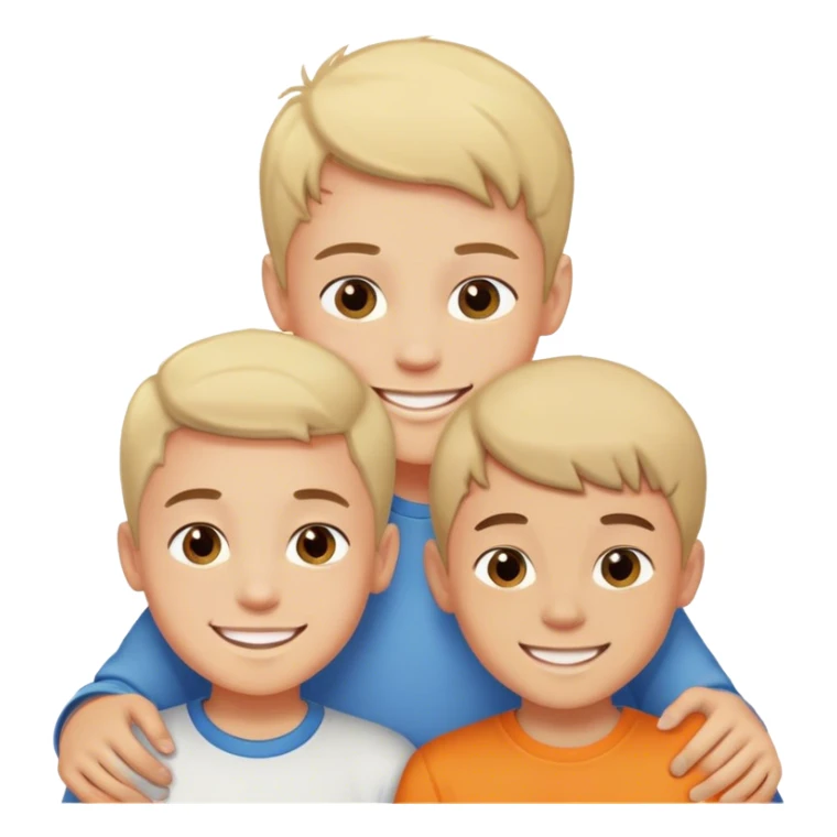 boys smiling together indoors sticker