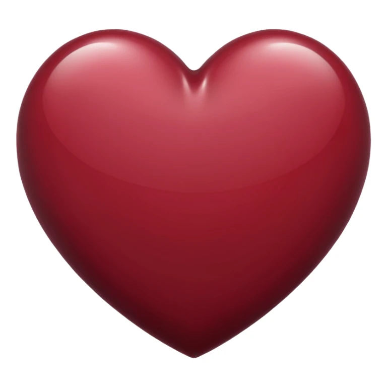 not very dark maroon colour heart emoji sticker
