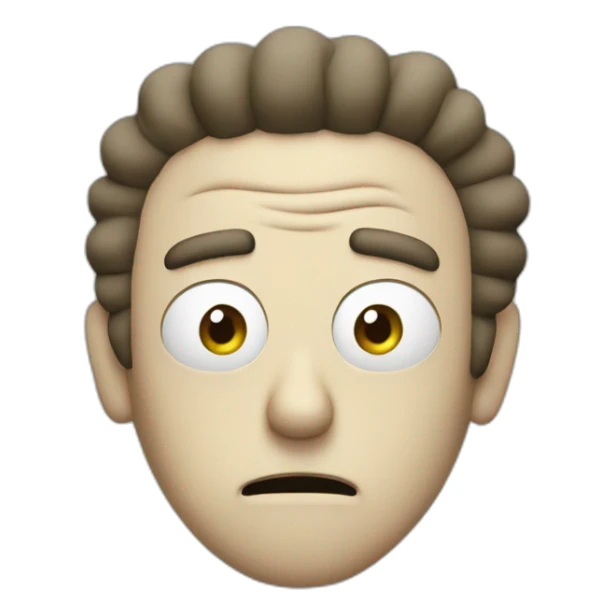 face of rick from rick and morty sticker