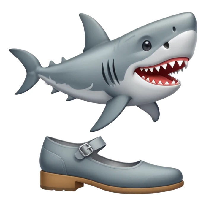 un tiburón con zapatos  sticker