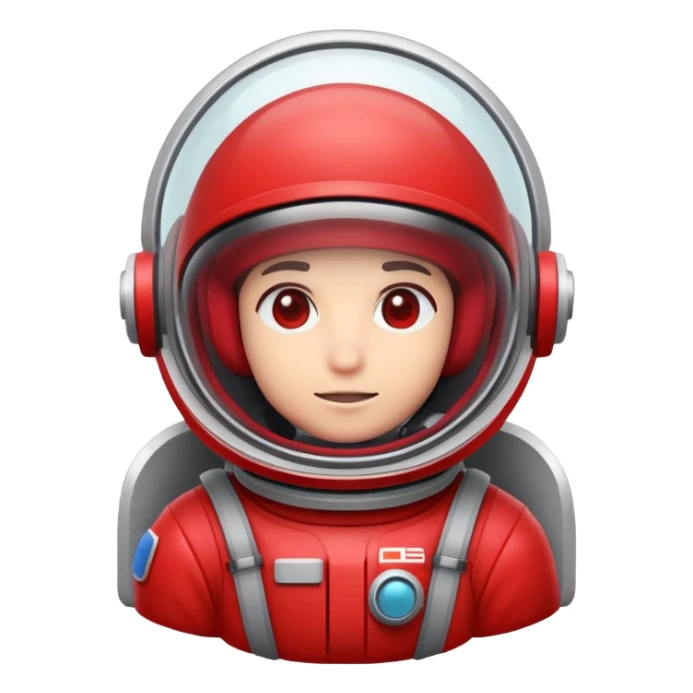 Among Us character in red color with space helmet sticker