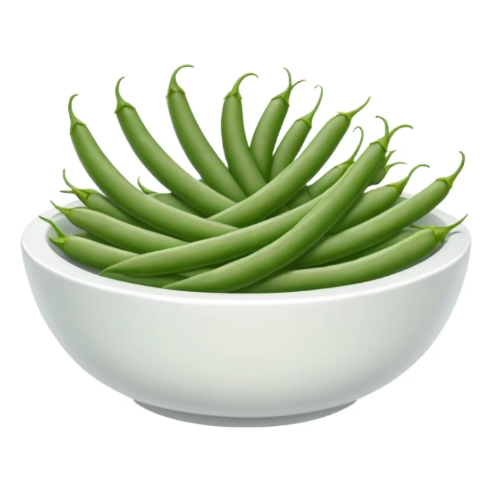 LITTLE LONG BEANS IN THE WHITE BOWL sticker