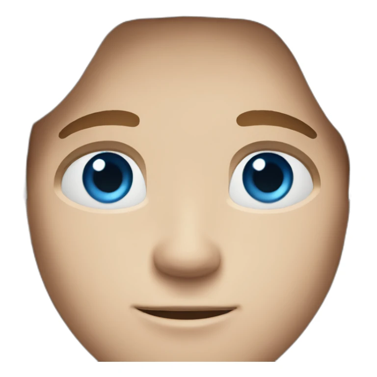 White Man with Blue Eyes, Long Brown Hair, and Freckles sticker