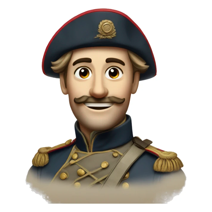smiling French soldier in the Crimean War sticker