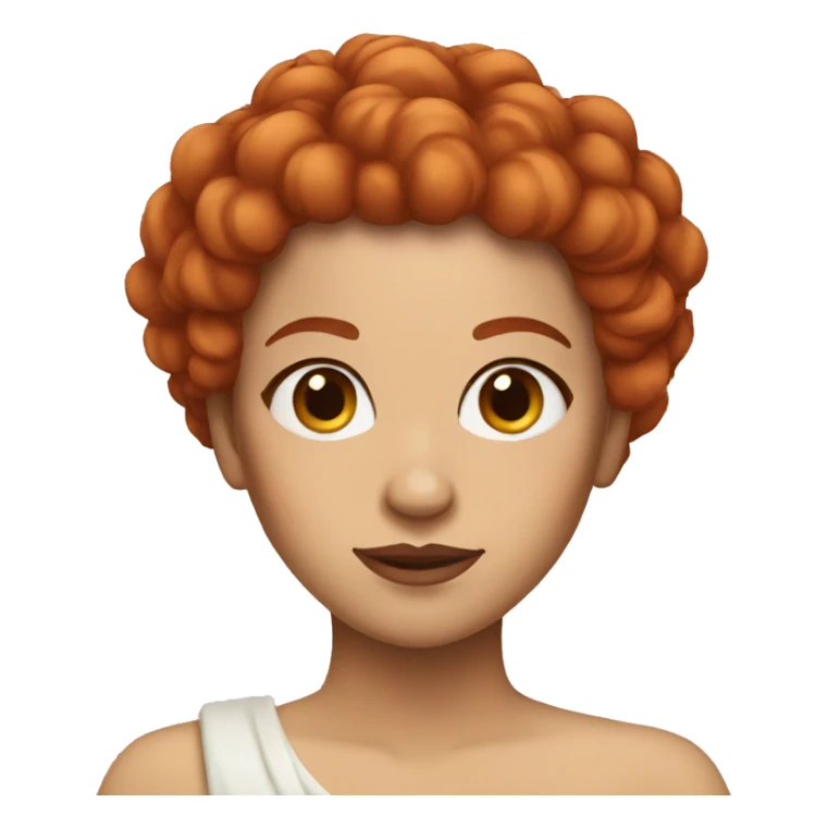 Queen with messy redhair and light brown eyes  sticker