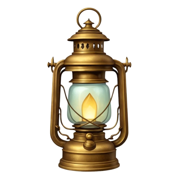 glitter old lantern sticker