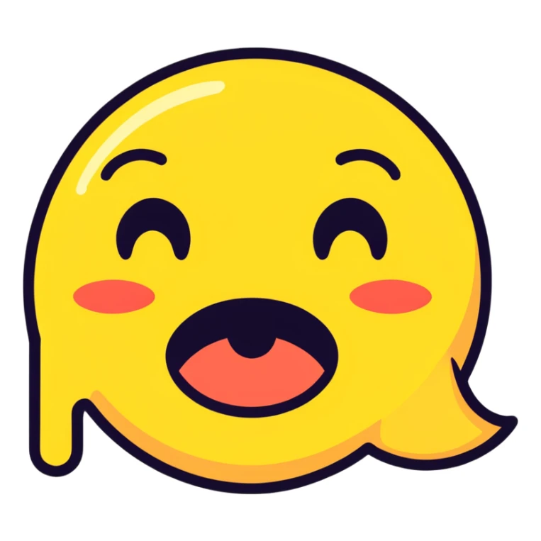 Crying emoji blended in with happy emoji  sticker