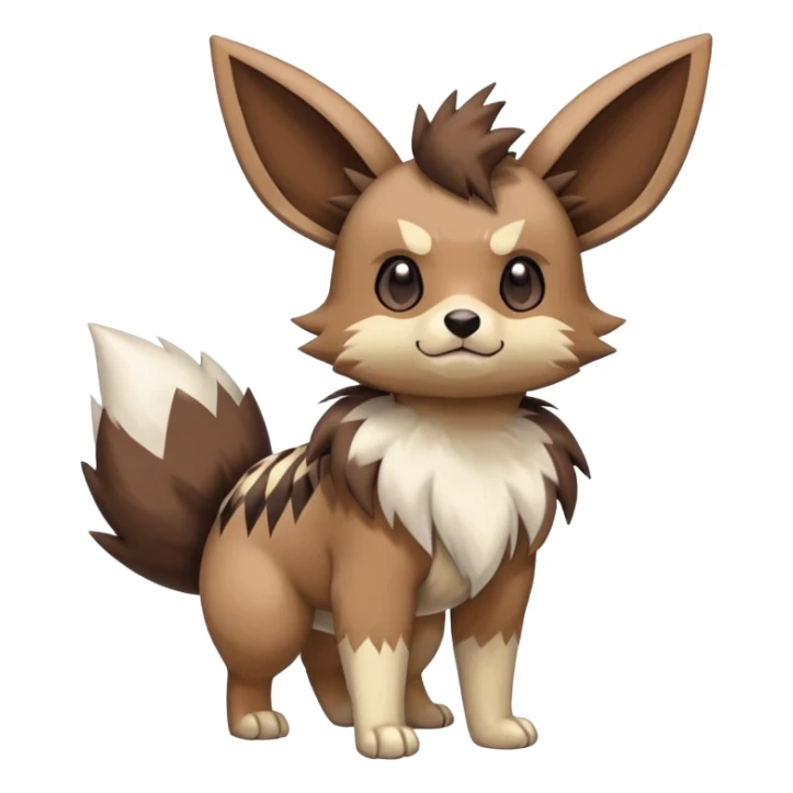 Eevee-Zigzagoon-Furret-Rockruff-Hybrid (Full body) sticker