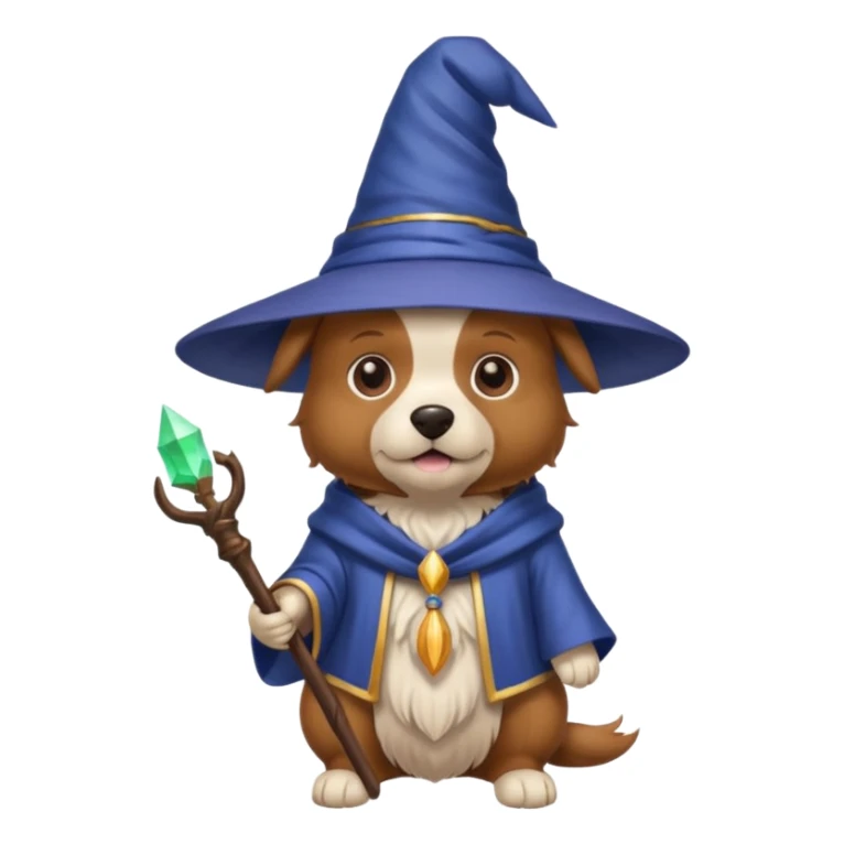 Dog wizard sticker