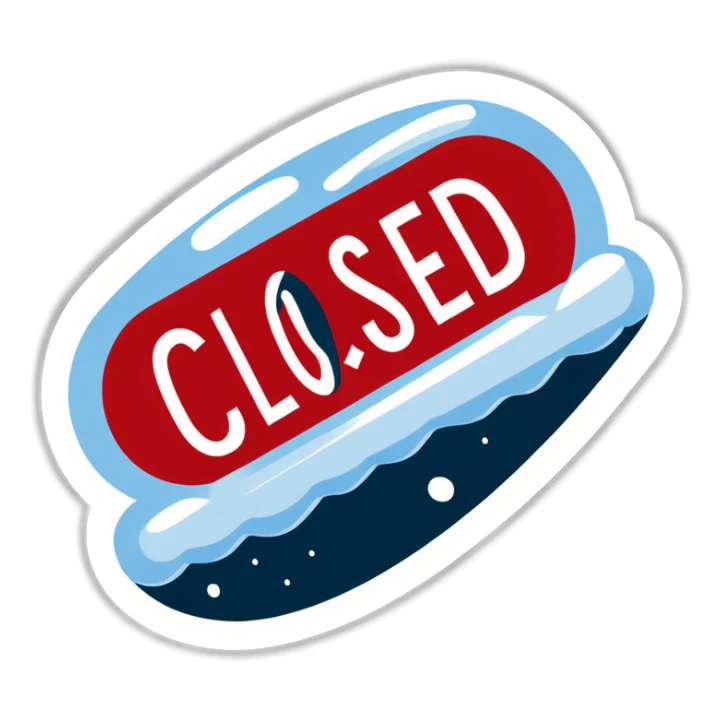 School closed because of snow sticker
