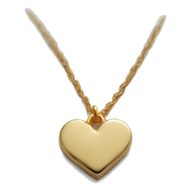 dainty gold heart necklace sticker