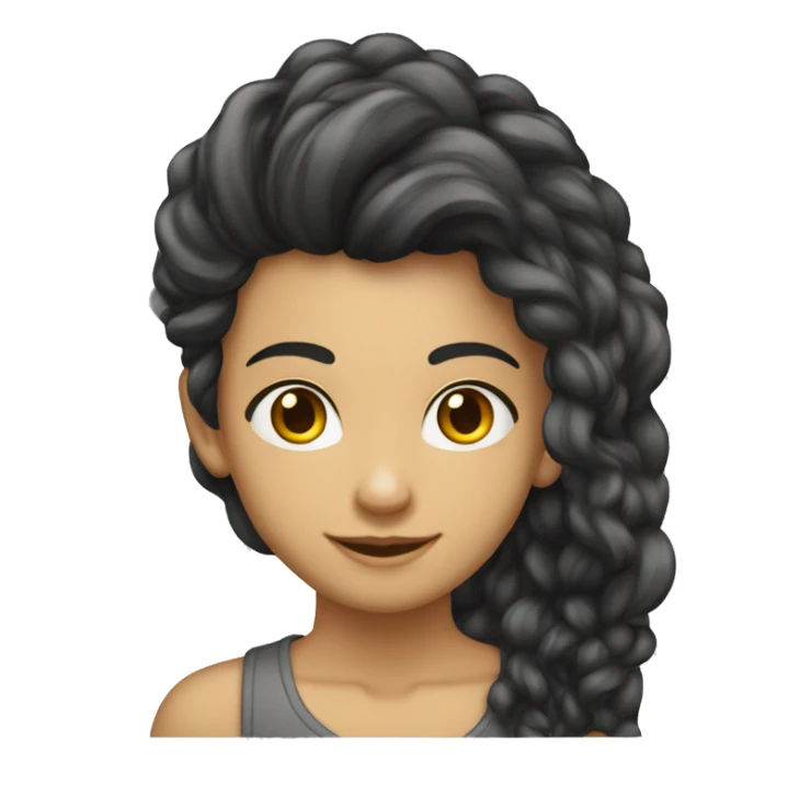 adolescente moreno claro com cabelo um pouco liso sticker