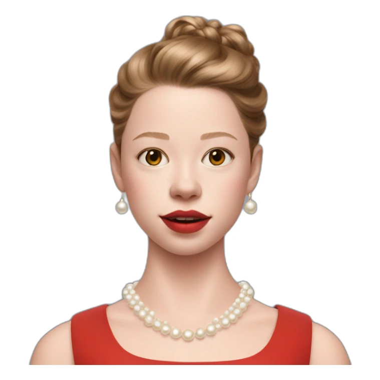 mia goth as pearl in her red audition dress sticker