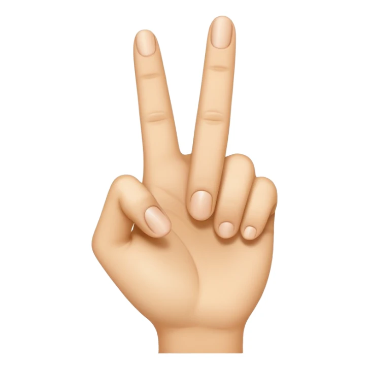 “Emoji-style hand making the letter ‘L’, with the index finger slightly curved. Clean, simple design, smooth shapes, neutral skin tone. White or transparent background, high resolution.” sticker