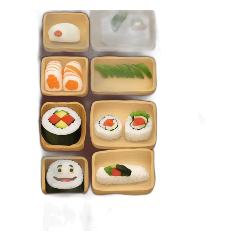 chihiro sushi bento wooden box sticker