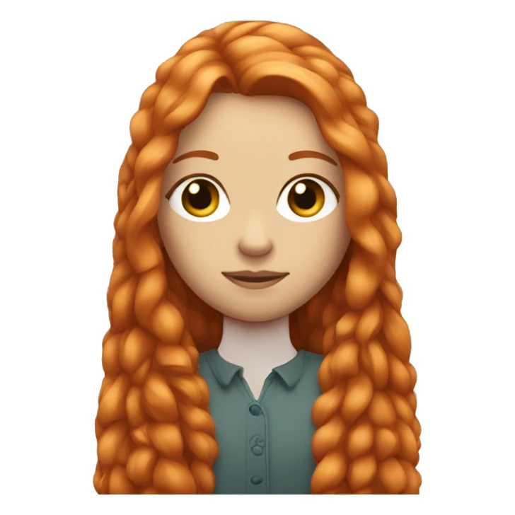 ginger girl with long lashes and straight hair sticker