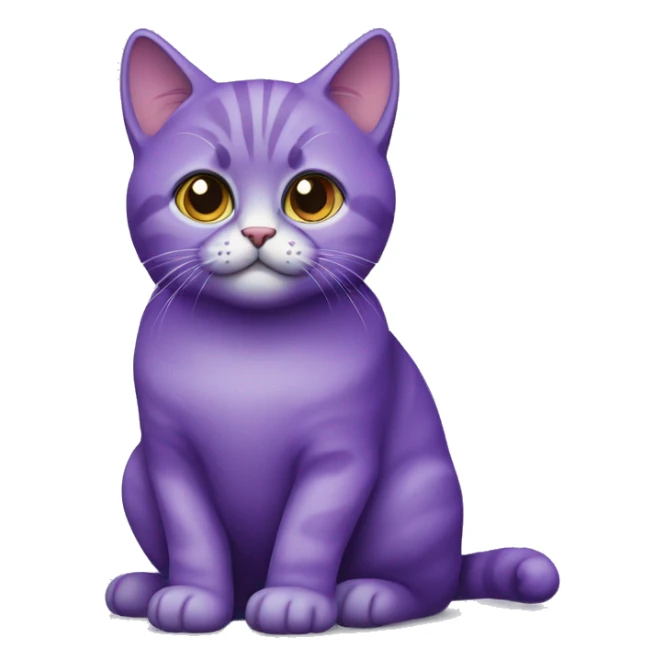 A Scottish cat of purple color sticker