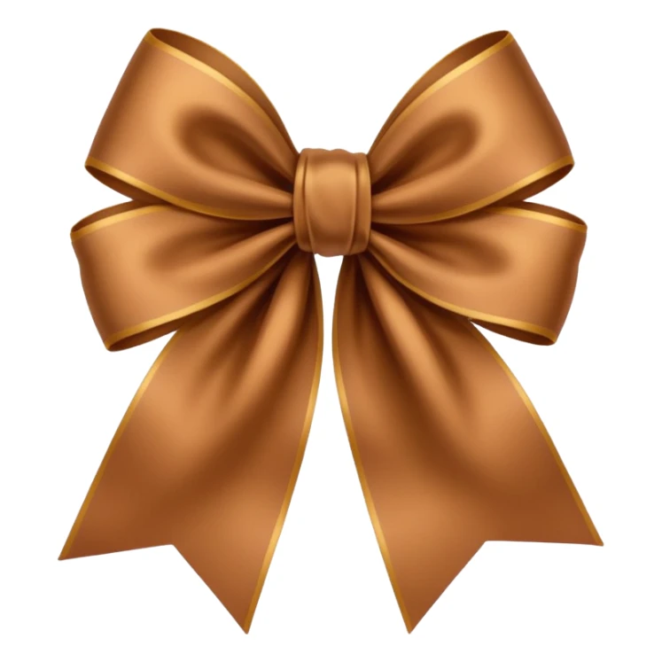 brown silk cute ribbon sticker