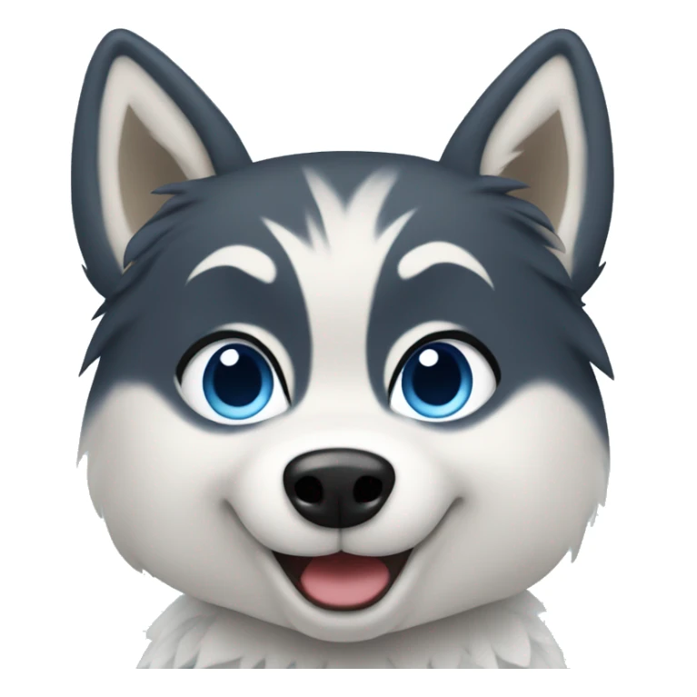 Husky dog with blue eyes and a tutu skirt  sticker