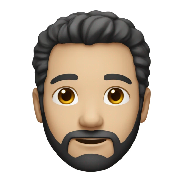 white male 49 years old black hair with stubble sticker