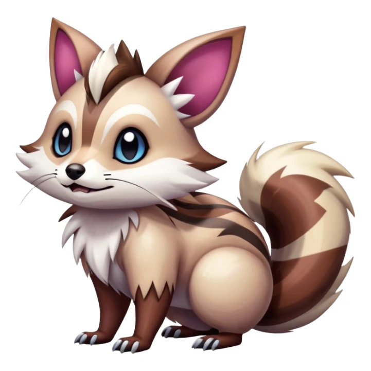 Colorful Linoone-Zigzagoon-Furret-hybrid sticker