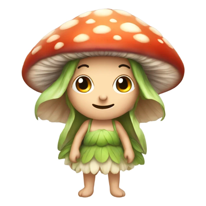 Mushroom fairy sticker