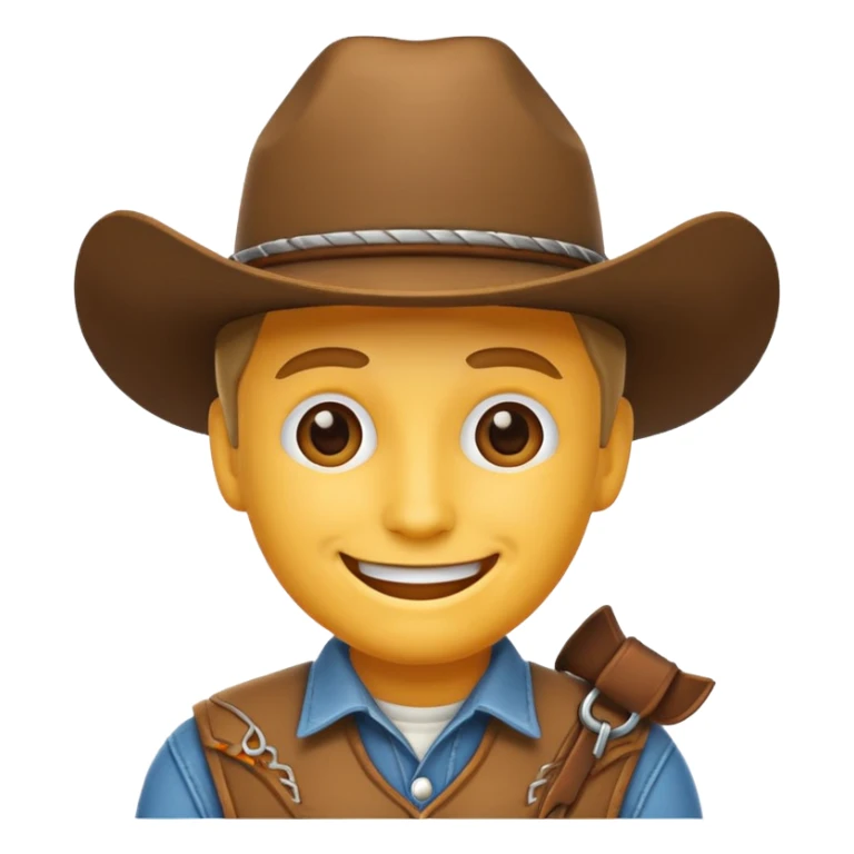 Please create me cowboy related emojies that are fully white! sticker