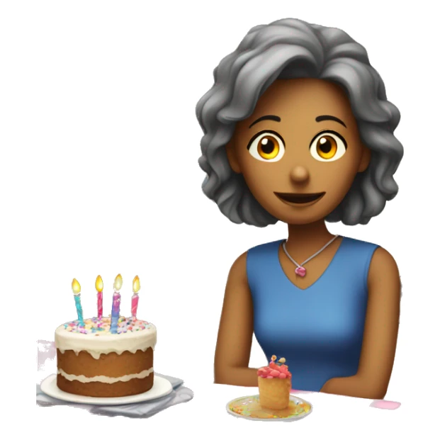 A lonely lady at a children's birthday party sticker