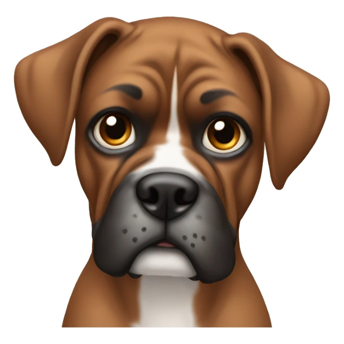Boxer with one blue eye and one brown eye  sticker
