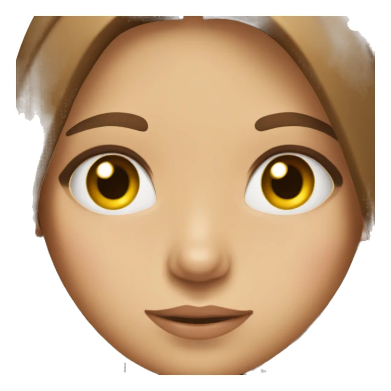 Girl with long brown straight hair and hazel eyes  sticker